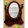 Toaletka z mahoniu lustro ze szlifowanym szkłem